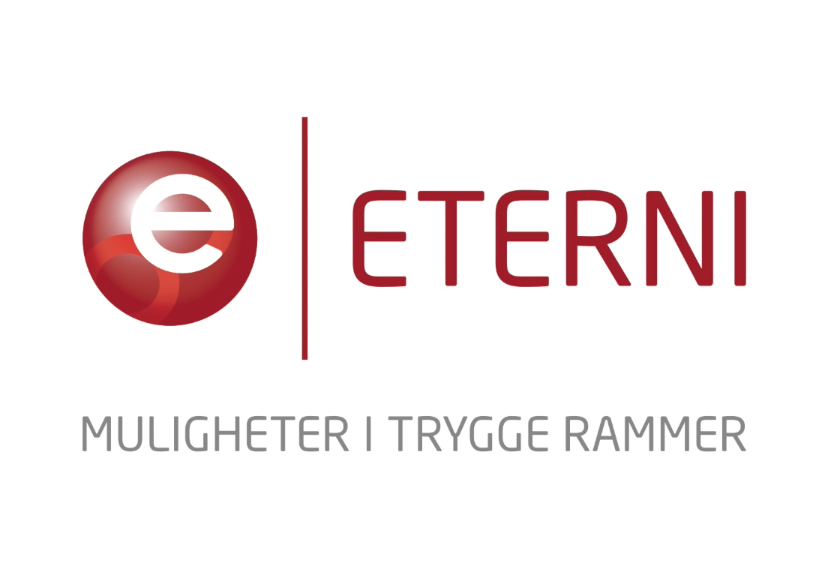 Logo til Eternigruppen med slagordet "muligheter i trygge rammer"